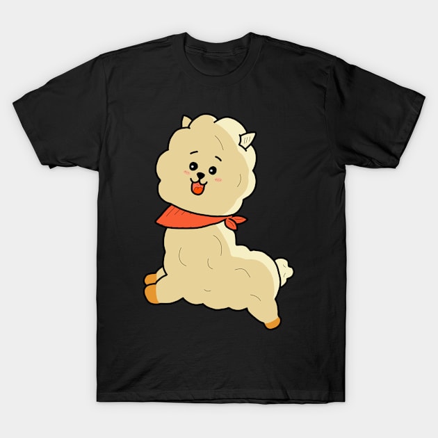 Happy jumping lama! T-Shirt by Anime Meme's